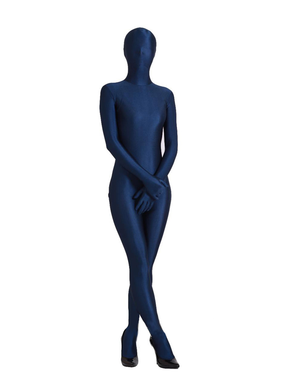 Unicolor Lycra Spandex Deep Blue Zentai Suit - Click Image to Close